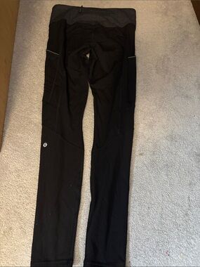 lululemon athletica Black Performance Leggings with Logo